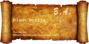 Bladt Attila névjegykártya